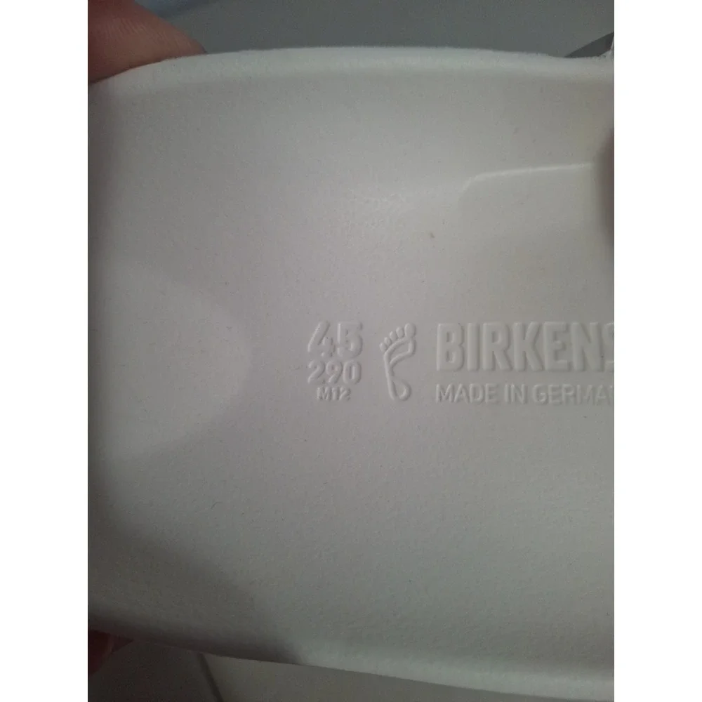 Birkenstock Barbados Essentials White Slides Men 12